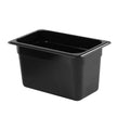 Thunder Group PLPA8146BK Food Pan 1/4 Size 6 deep Shatter and Scratch Resistant Dishwasher Safe Polycarbonate Black NSF Pack of 6