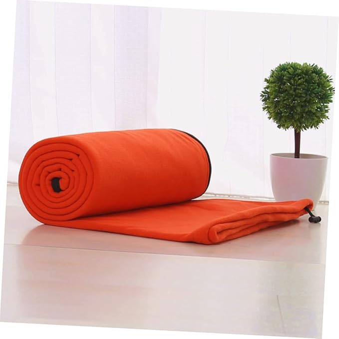 Portable Orange Adult with Adjustable Zipper Breathable Fleece Envelope Design Lightweight and Compact for Camping Hiking Backpacking and Outdoor Activities