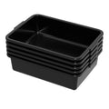 Sadstory 8 L Small Plastic Commercial Bus Tubs Food Service Bus Tub Box 5 Packs Black