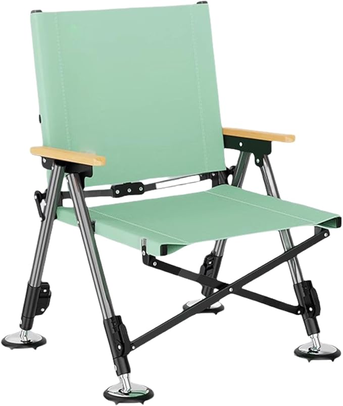 Mjaie Portable Camping Chair Bidirectional Folding Design Steel Reinforced Structure Outdoor Leisures Seat for Outdoor with Back Foldable Chair