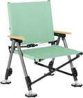 Mjaie Portable Camping Chair Bidirectional Folding Design Steel Reinforced Structure Outdoor Leisures Seat for Outdoor with Back Foldable Chair