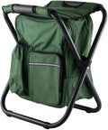 Portable Stool Backpack Cooler Chair Lightweight Backrest Stool Compact Folding Chair Seat Hiking Camouflage Seat Table Bag Camping Gear for Outdoors Hiking Beach Travel Camping BBQ (Green)