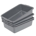 24 L Plastic Bus Box Commercial Plastic Restaurant Bus Tubs Gray 4 Packs