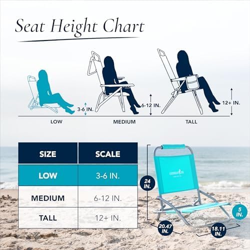 Caribbean Joe Folding Beach Chair 1 Position Lightweight and Portable Foldable Outdoor Camping Chair Teal