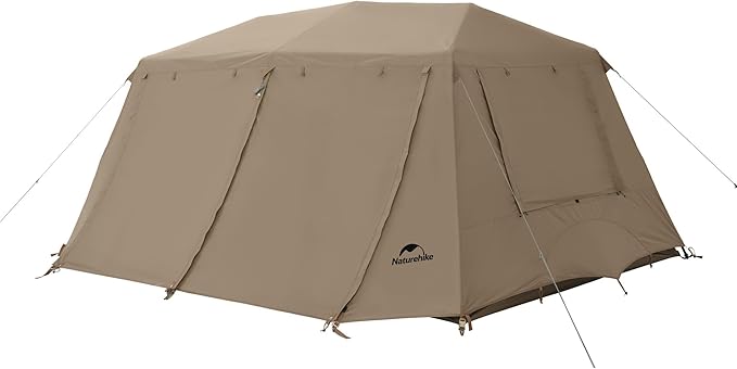 Naturehike Village Instant Tent 4 Person 8 Person Camping Tent with Full Rainfly Waterproof Large Cabin Tents for Car Camping