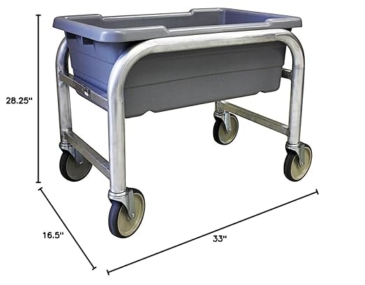 UltraSource Industrial Poly Tote Carts (1 Lug - 24.25 D x 16.5 W x 20 H)
