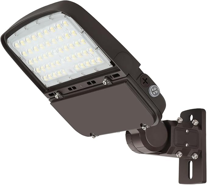 150W LED Parking Lot Light with Photocell Outdoor Dimmable LED Pole Lights with Slip Fitter &amp Arm Mount in 1 22500LM 5000K 100-277V IP65 150W/100W/80W Power Tunable ETL