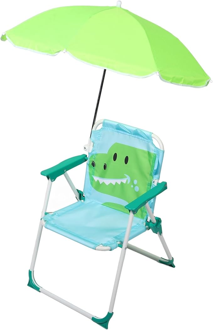 Portable Boys and Girls Beach Chair Umbrella Folding Camping Chair for Boys Girls Lightweight and Foldable Sun Protection Outdoor Activity