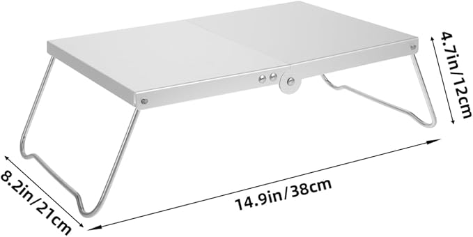POPETPOP Compact Mini Beach Table Lightweight Aluminum Portable Picnic and Camping Tray for Outdoor Use Easy Assembly Heat-Resistant Design for Family Gatherings