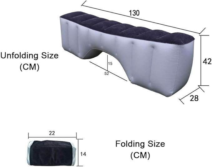 OGLAND Inflatable Car Air Travel Bed Mattress for Back Seat Gap Pad 130×28×42 cm Auto Accessories Inflation Bed Without AIR Pump