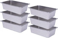 6 Pack Full Size Stainless Steel Steam Hotel Pan 20.87x12.99x6in Steam Table Pan Food Service Pan for Party Kitchen Restaurant Hotel