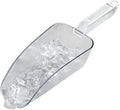 Restaurantware Met Lux 24 Ounce Ice Scoop 1 Flat Bottom Food Scoop - Beveled Front Edge Hanging Slot Clear PC Plastic Flour Scoop Lightweight For Ice Or Dry Ingredients