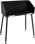 AHLOKI Carbon Steel Camp Cooking Table with Tabletop and Detachable windscreen Dutch Oven Tables Four Legs for Grill Travel Table Outdoor Picnic BeachBBQbackyards30 x 16 inch