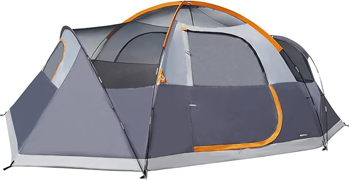 Amazon Basics Camping Tent 3-Season Dome Design with Rainfly