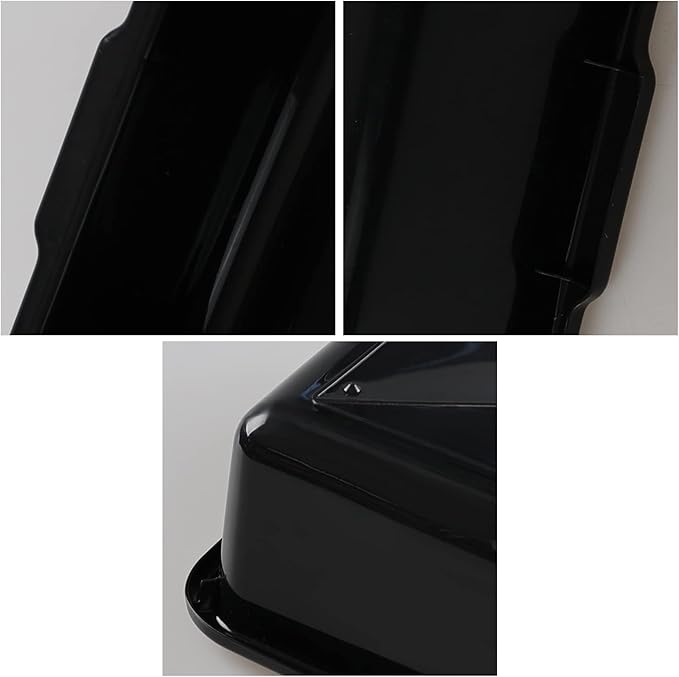Hespama 8 L Plastic Bus Box Tubs 4-Pack Small Restaurant Bus Tub Black