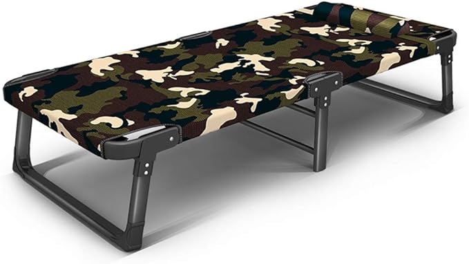 Patio Lounge Chairs Folding Camp CotComfort Folding Military Bed Camping COT with Free Mat Ideal for Camping and Hunting Indoor Guest Bed Easy Assemble RecliB-Without Mattress
