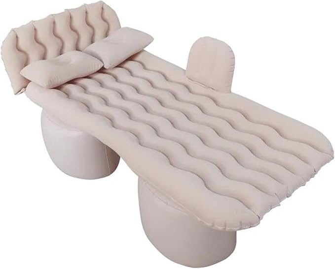 Camping Inflatable Mattress Car Back Seat Inflatable Bed Multifunctional Outdoor Air Cushion Flocked PVC Material Mattress 175x70cm Portable Folding Bed