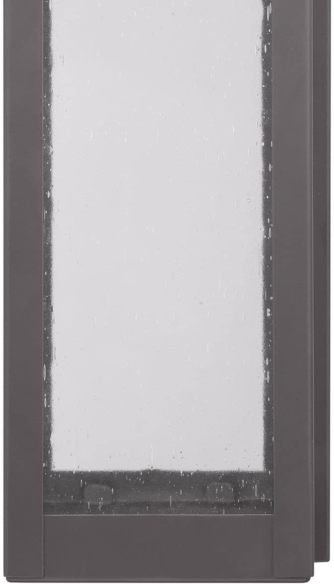 Progress Lighting Boxwood Collection 1-Light Clear Seeded Glass Craftsman Outdoor Medium Wall Lantern Light Antique Bronze  14.13x7.63x7.63