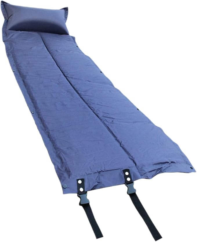 Yardwe Portable Wear Resistant Sleeping Pad with Ergonomic Design for Camping and Outdoor Use Convenient Self Inflating Mat with Pillow Thick Insulated Mat for Comfortable Rest and Cold