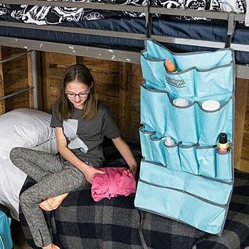 Large Bunk Organizer - Store Shoes Toiletries and Supplies at Summer Camp - 18 x 34 Inches