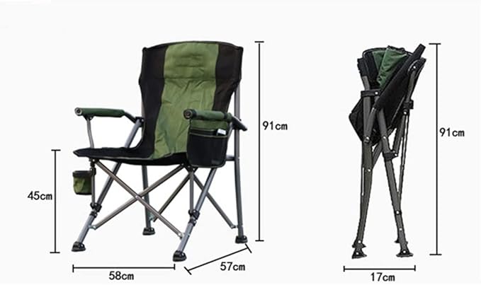 Portable Folding Chair Heavy Duty Thicken 600D Oxford Outdoor Camping Chair with Carrying Bag(Blue)