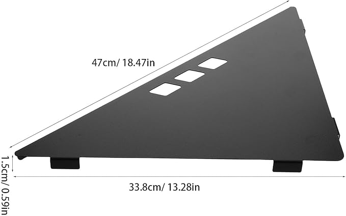 Folding Table Accessories Corner Sleeve Extender Lightweight Black Triangular Connector Plate for Outdoor Camping Picnic Foldable Desk Extension