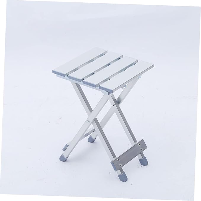 CHILDWEET Outdoor Folding Chair Aluminum Alloy Stool Multipurpose Portable Stool for Kitchen Garden