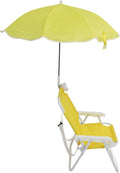 Low Beach Chair with Sun Umbrella Folding Camping Chair with Canopy Shade for Kids Adults Portable Children Camping Chairs Lawn Chair with Umbrella for Picnics Vacations