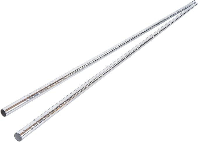 Restaurantware-Shelving Posts ONLY: Chef 101 74 Inch Mobile Shelving Posts 4 NSF Certified Chrome Poles - Shelves and Casters Sold Separately Does Not Corrode Steel Wire Poles