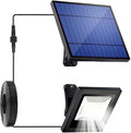 Solar Lights Dusk to Dawn 4400mAh Solar Powered Spotlight Waterproof Flood Light 6000K Lighting with 16FT Cord for Patio Flag Pole Fence White