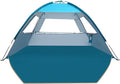 COMMOUDS Beach Tent Sun Shade for 3/4/6/8 Person UPF 50+ Beach Sun Shelter Canopy Tent Lightweight Easy Set Up and Carry