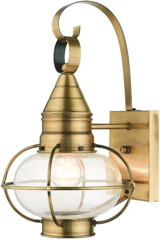 Livex Lighting 26901-04 Transitional One Light Outdoor Wall Lantern from Newburyport Collection in Black Finish 8.75 W x 14.75 H