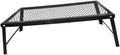 VANZACK Portable BBQ Mesh Table Outdoor Folding Picnic Desk Camping Accessory Sturdy Iron Easy Assembly