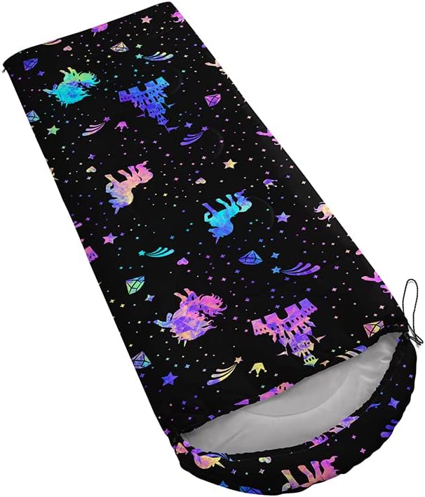 Kids Sleeping Bag for Boys and GirlsMixed Color Star Dot-Lightweight Warm Portable Outdoor Indoor-Waterproof Cold Weather Resistant Sleeping Bag for Camping Hiking