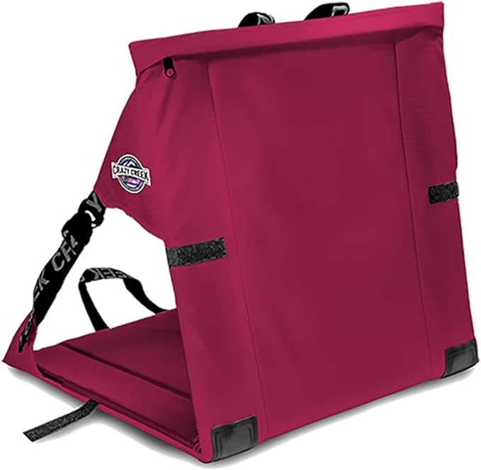 Crazy Creek Original Chair Perfect for Stadium Seats Camping Hiking &amp More Comfort on All Terrains Adjustable Straps Lightweight Design Water-Resistant Maroon
