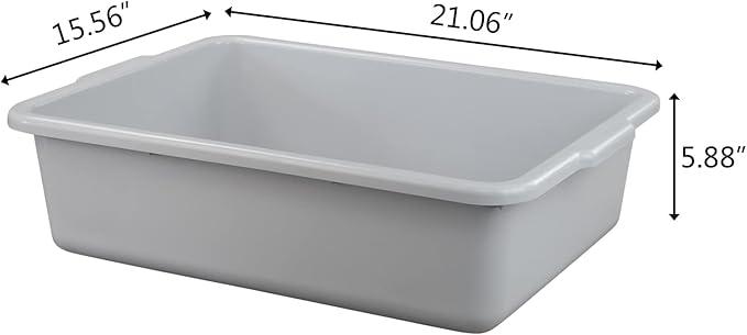 25 Quart Plastic Commercial Bus Box Restaurant Bus Tubs 4 Packs