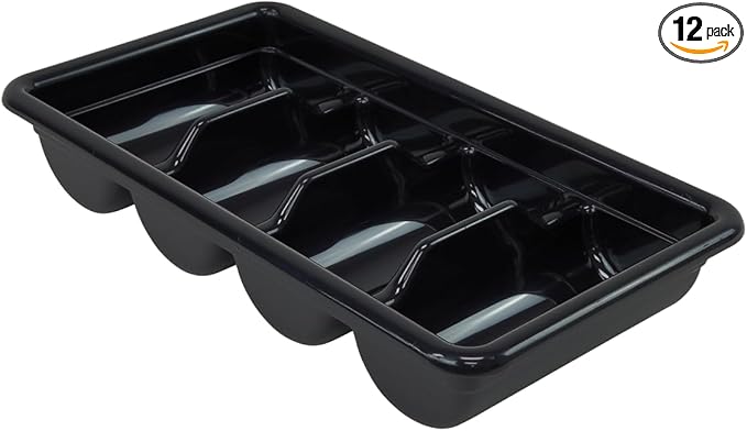 Quantum Storage Systems FSB-20113BK Bussing Tub 20-7/16 W x 11-3/8 D x 3-3/4 H Polypropylene Black NSF