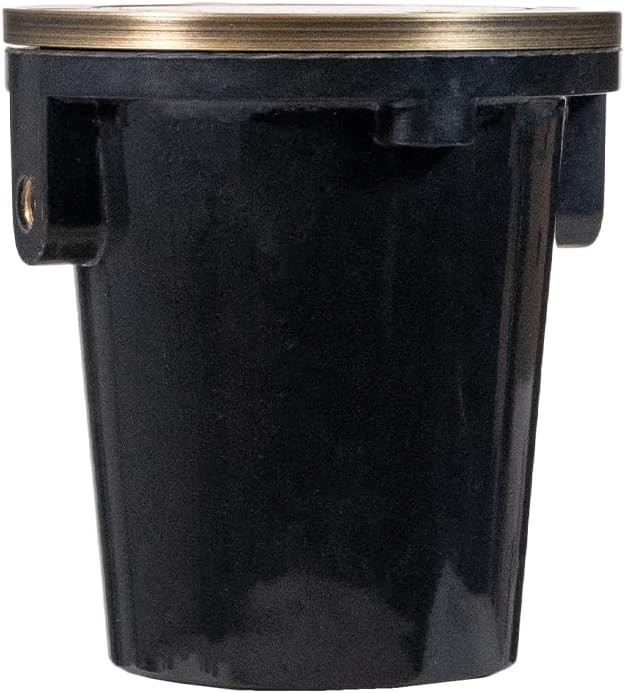VOLT 12V 3-in-1 Waterproof IP68 Mini in-Grade Light with Brass Grated Top (Bronze) for Low Voltage Landscape Lighting of Outdoor Pathway Garden Fountain or Pond