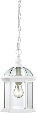 NUVO Lighting 60/4977 Boxwood Hanging Lantern with Clear Beveled Glass White