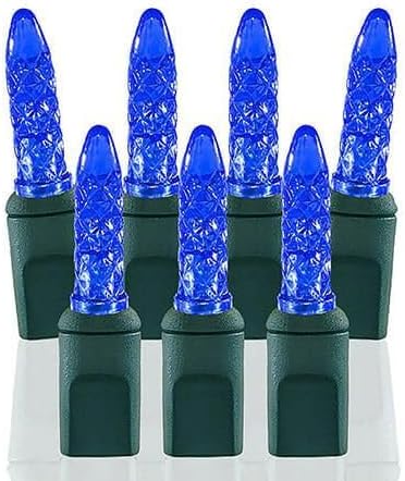 Pro Christmas M5 LED Christmas Lights - 100 Count Mini 5mm String Lights - Professional Grade Indoor/Outdoor Commercial Holiday Light Set for Trees Bushes &amp Décor - Blue