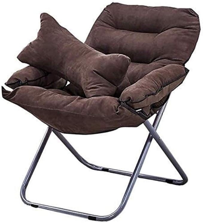 Folding Camping Chair Comfy Sofa Chairs Deck Chairs Lazy Sofa Lounge Chair Armchair Folding Chair Lunch Break Portable Outdoor Fishing Chair Fabric