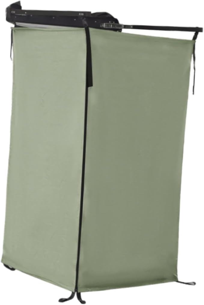 Vehicle Side Shower Tent Shower Room Toilet Stall Restroom Privacy Shelter Bathroom for Van Automotive Outside Beach Travel Dark Green
