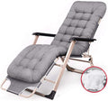 FWZJ Folding Recliner Cushioned Textoline Beach Chair Sun Lounger Bed for Garden and Outdoor CampingNap Chair Outdoor Garden Beaches Supports 200kgBlue (Gray)