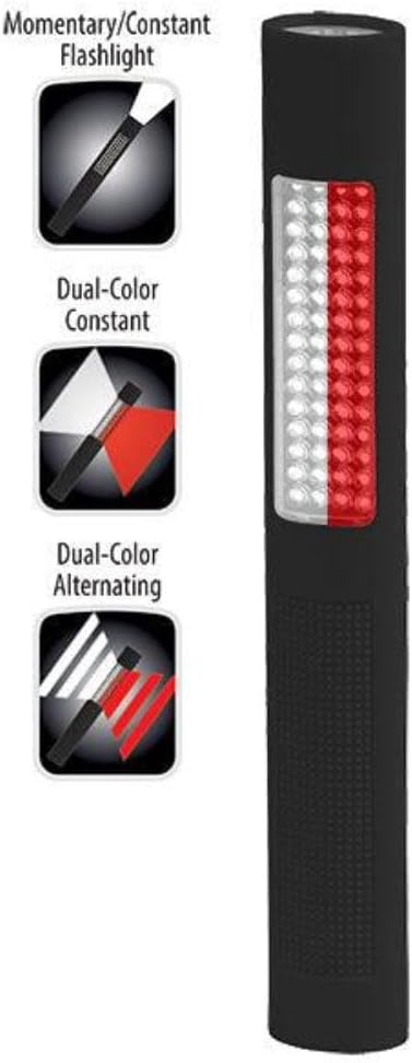 Nightstick NSP-1172 LED Safety Light &amp Flashlight - White &amp Red FloodlightBlack