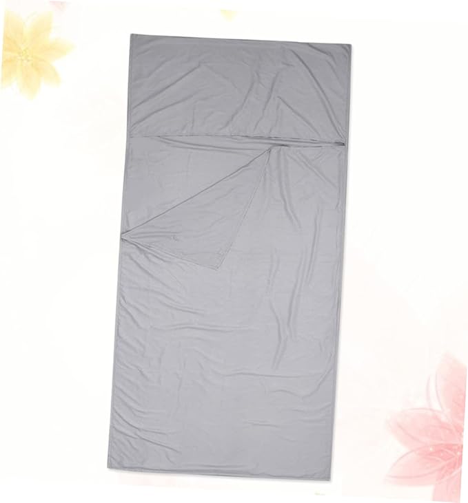 SUPVOX Portable Liner for Adults Lightweight Sleep Sack Travel Sheet Grey for Camping Hiking Hotels and Train Travel