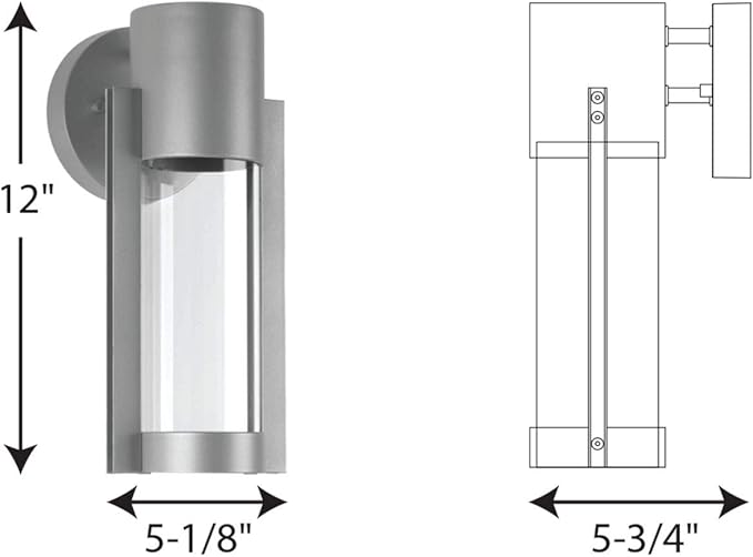 Progress Lighting P560051-082-30 Z-1030 LED Outdoor Gray 12.00x5.13x5.13