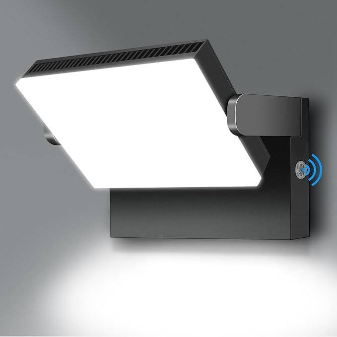 ledmo 150W LED Flood Light Outdoor 18000LM 5000K Super Bright Dusk to Dawn Photocell LED Wall Pack 360 ° Adjustable IP65 Commercial Exterior Wall Large Area Lighting Hardwired