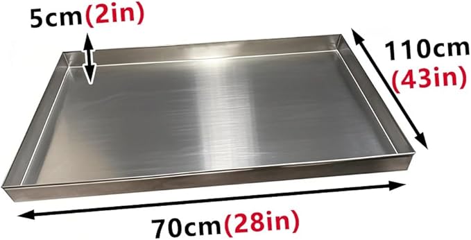Durable Condensate Drain Pan for Air Conditioners &amp Hot Water Heaters - Perfect Drip Tray for Under Sink Use Prevents Water Damage Ideal Size for Efficient Drainage70x110cm(28x43in)
