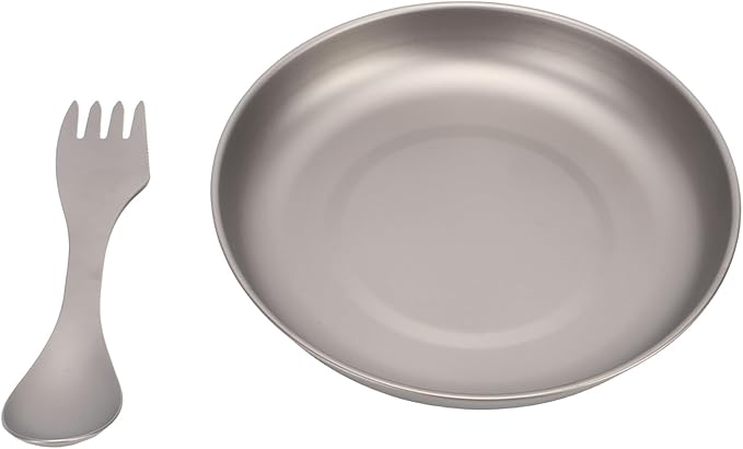 Utensils Camping Mess Kit Outdoor Camping Tableware Set with Fork Spoon and Plates for Hiking Backpacking Travel