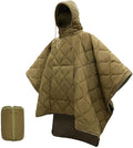 RPET Water Resistant Poncho Liner Blanket-Ideal for CampingHikingOutdoor Survivalwith Compression Sack for Easy Carry